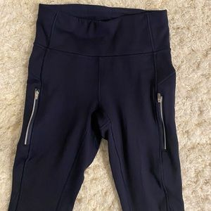 Athleta Navy Primaloft Ridge Tight-Small